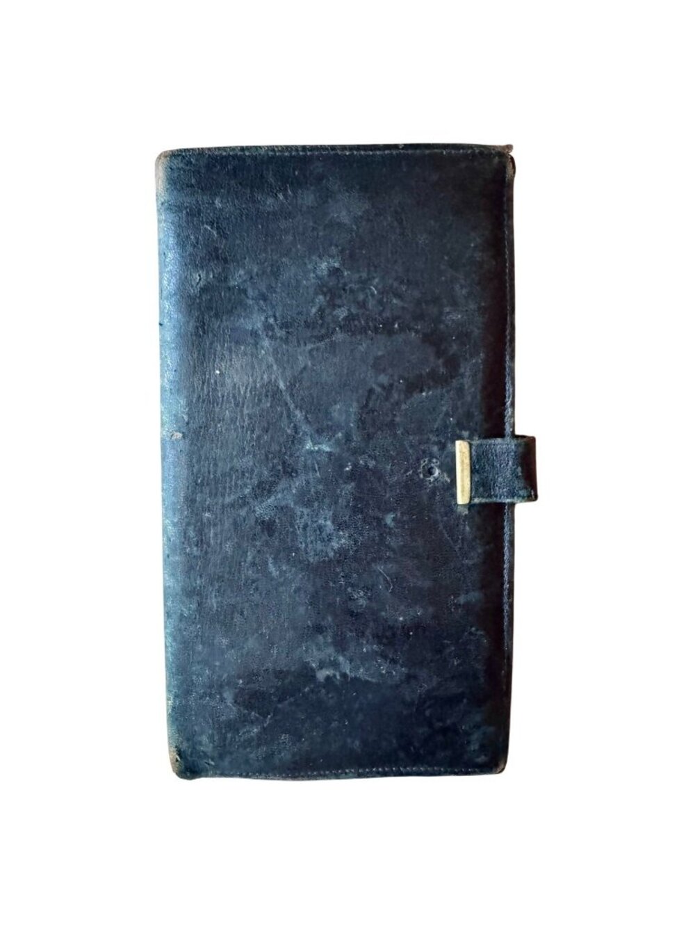 Vintage Black Leather Travel Wallet